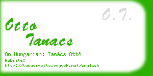 otto tanacs business card