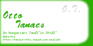 otto tanacs business card